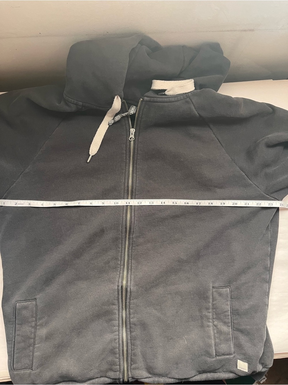 Vuori Black Restore Hoodie Full-Zip Sweatshirt XL - Picture 8 of 12